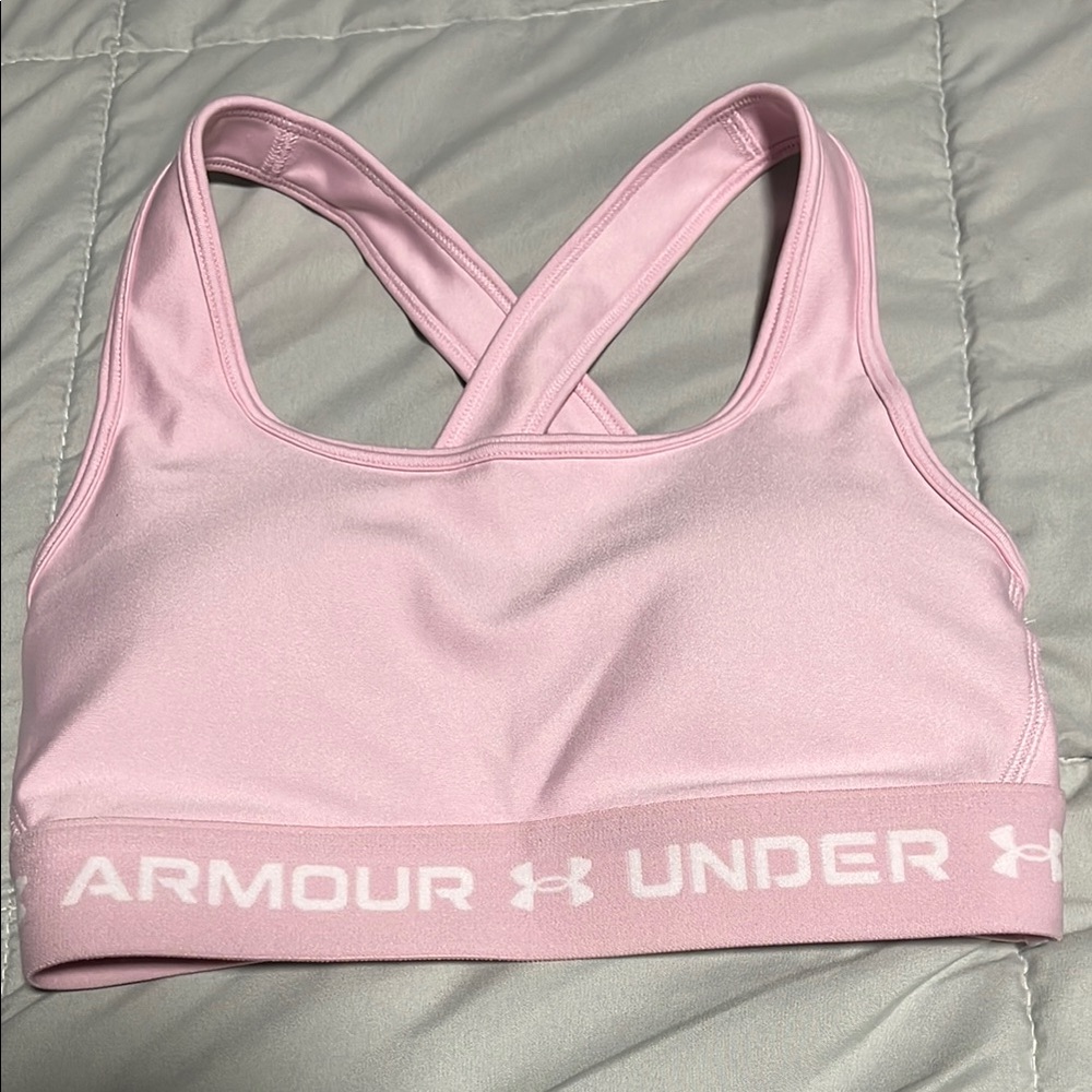Under Armour Light Pink Crossback Sports Bra